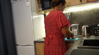 Hubby Films Fucking His Mature Wife In The Kitchen Wearing Pantyhose